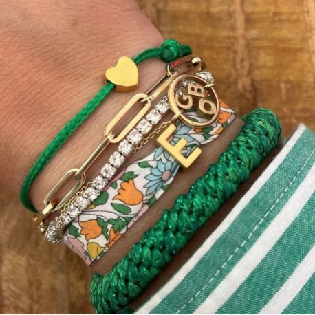 Bracelet élastique et chouchou pour cheveux Kknekki vert