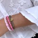 Bracelet élastique cheveux Kknekki rose pastel