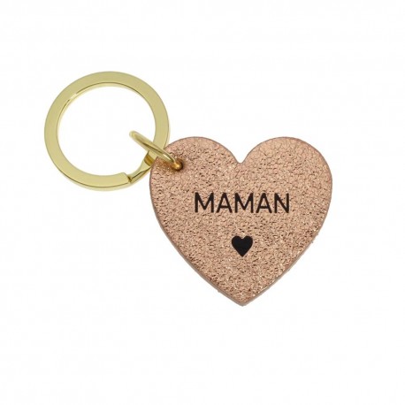 Porte clé coeur Maman