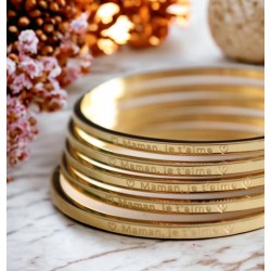 Bracelet jonc gravé Maman