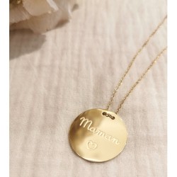 Collier sautoir médaille Maman ❤️