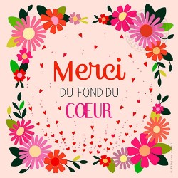 Carte à message Merci