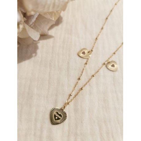 Collier médaille coeur Maman ❤️