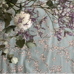 Toile cirée bleu menthe NORA