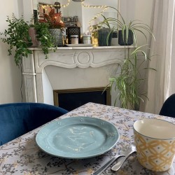 Toile cirée anthracite AMALIE