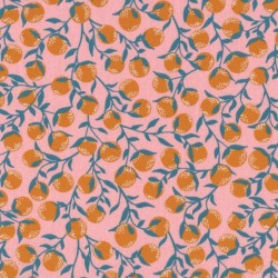 Toile cirée rose ORANGES
