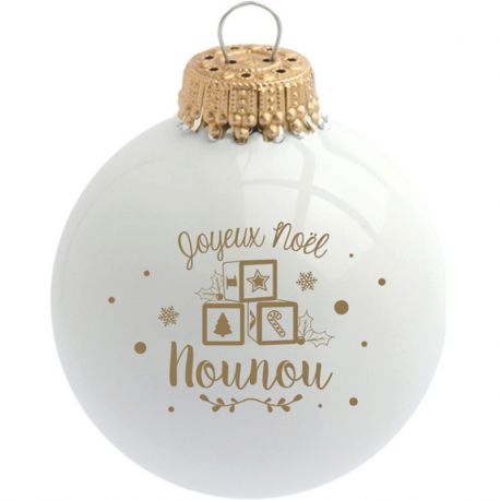 Boule de Noël personnalisée Nounou Fabuleuse