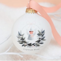 Boule de Noël personnalisée Ange de Noël par Atelier Oranger