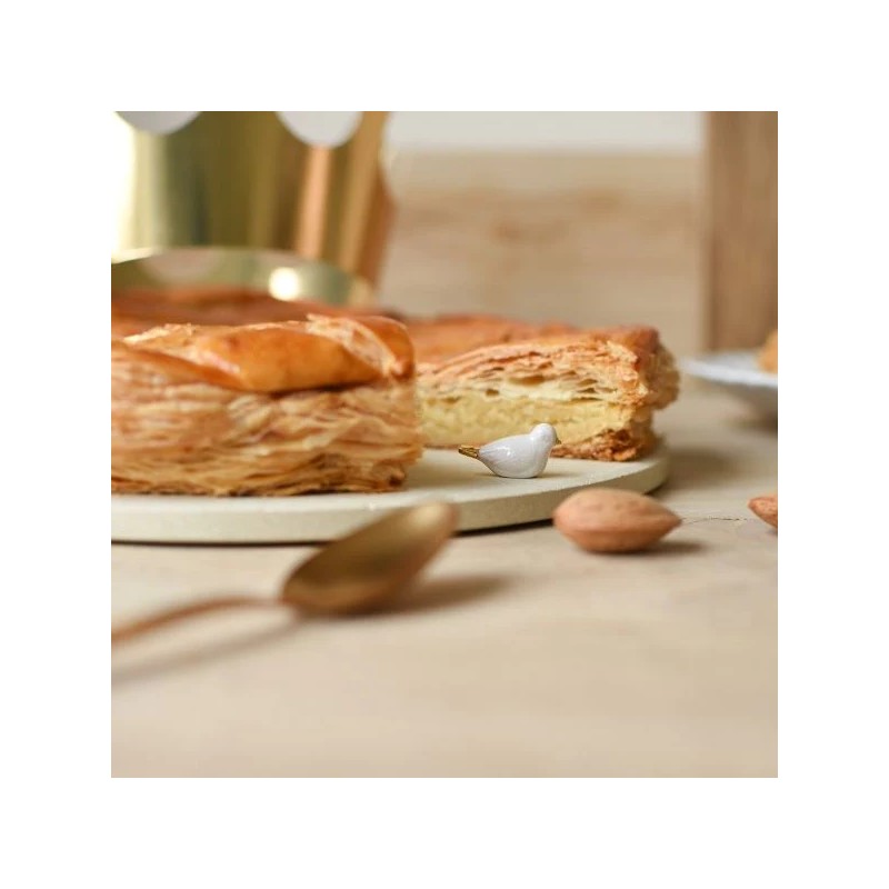 Fève Coquillage en porcelaine, avec sa recette de galette des rois