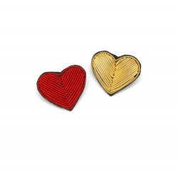 Broche brodée petit coeur