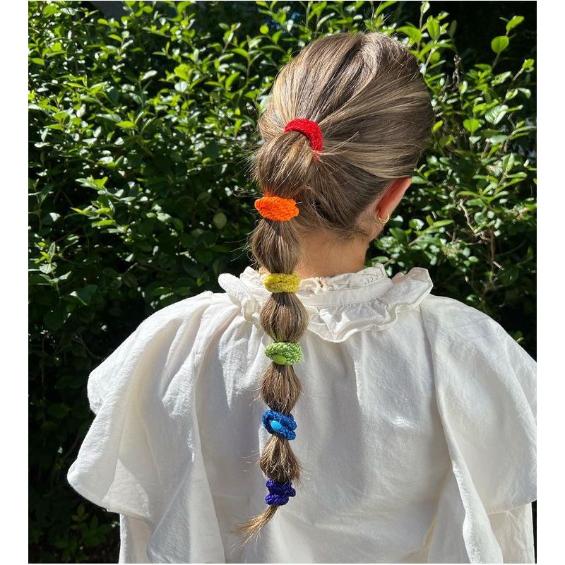 Un élastique qui ne casse pas les cheveux: élastique kknekki violet