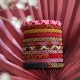 Bracelet népalais en perles rose indien
