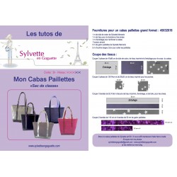 Tuto cabas a paillettes "Sac de classe"