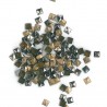 Assortiment clous thermocollants carré 3D 8mm bronze, argent, anthracite
