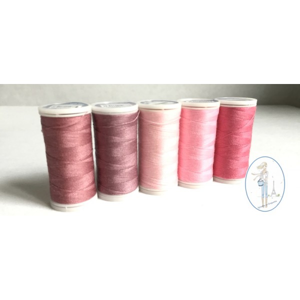 Couture Rose Saumon 100% polyester Bobine de Fil à Coudre 200 mètres