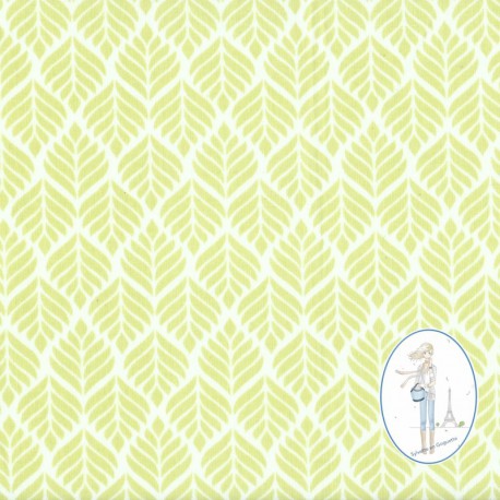 Toile cirée vert tendre TRIGO
