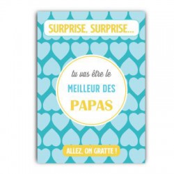 Carte à gratter Futur papa