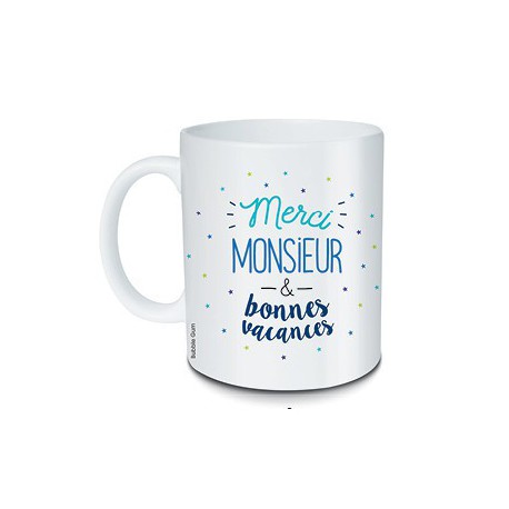 Mug Merci Monsieur et bonnes vacances