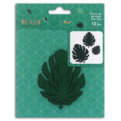 Formes feuillage philodendron vert Die-cuts