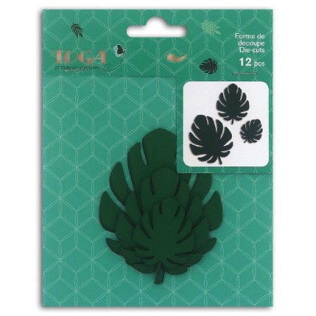 Formes feuillage philodendron vert Die-cuts