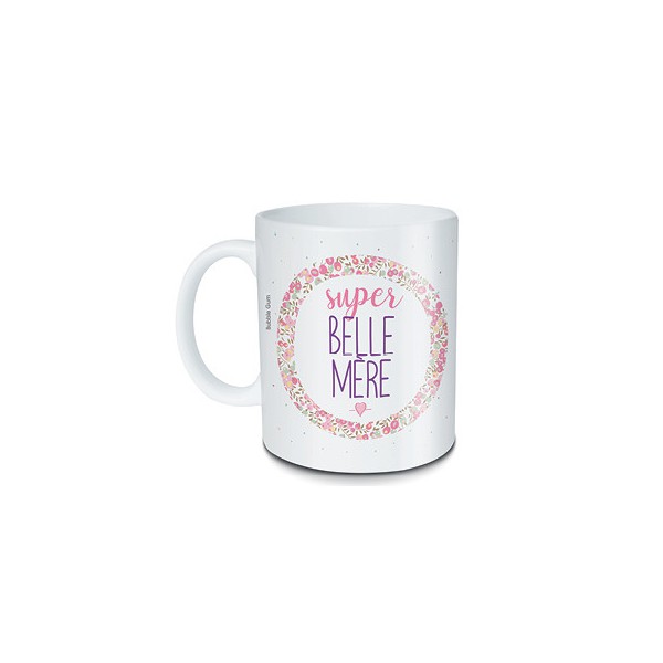 Cadeau belle-mère. Mug personnalisé on t'aime fort belle-mère