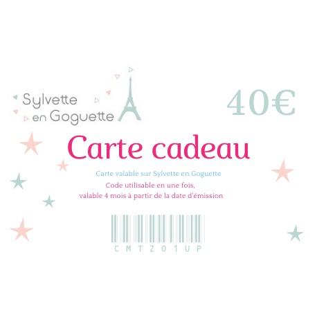  Carte cadeau  - Email - Cadeau d'