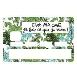 Sticker CB C'est ma carte je fais ce que je veux turquoise