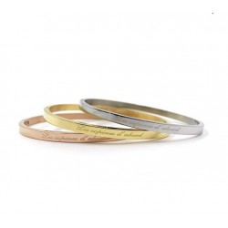 Bracelet jonc gravé OR - Les copines -
