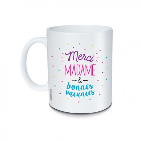 Mug Merci Madame et bonnes vacances