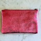 Pochette cuir glitter rose Elena