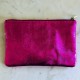 Pochette cuir glitter rose Elena