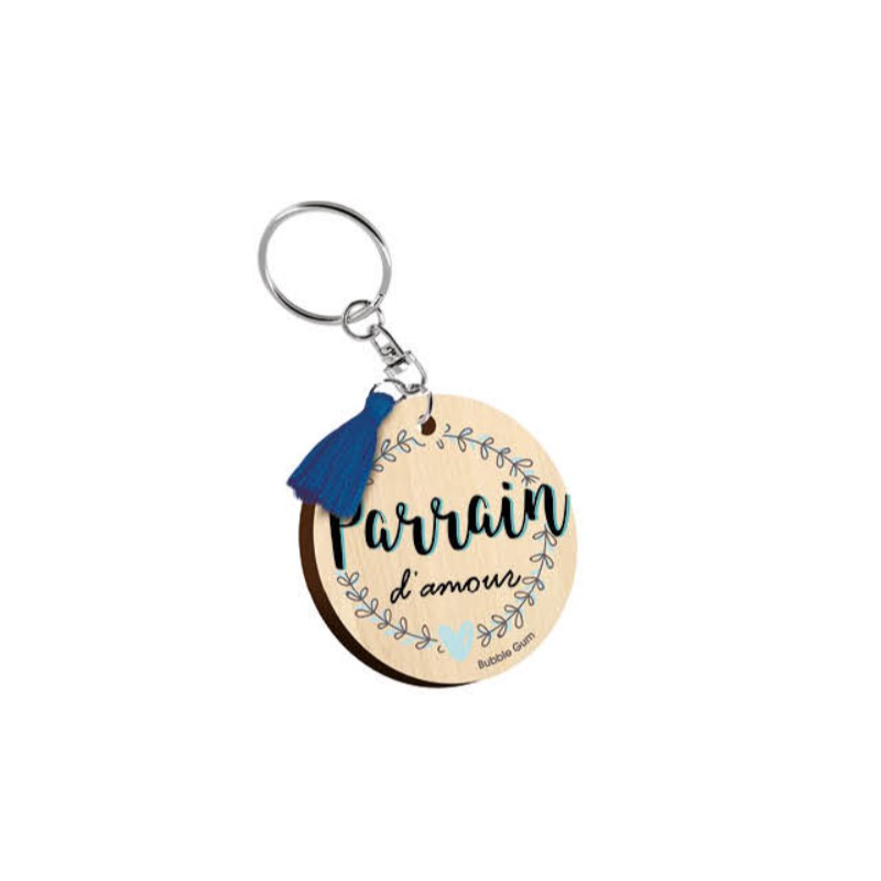 Porte-clé personnalisable, Cadeau Parrain, Cadeau Marrine, Fait Main