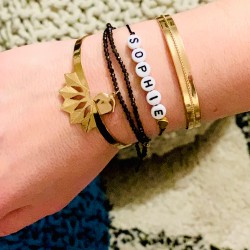 Bracelet prénom coeur