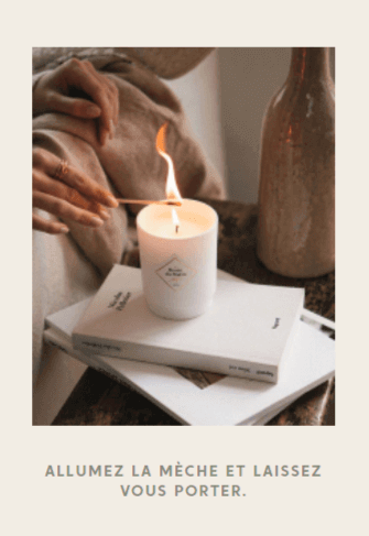 Bougie parfumée avec bracelet